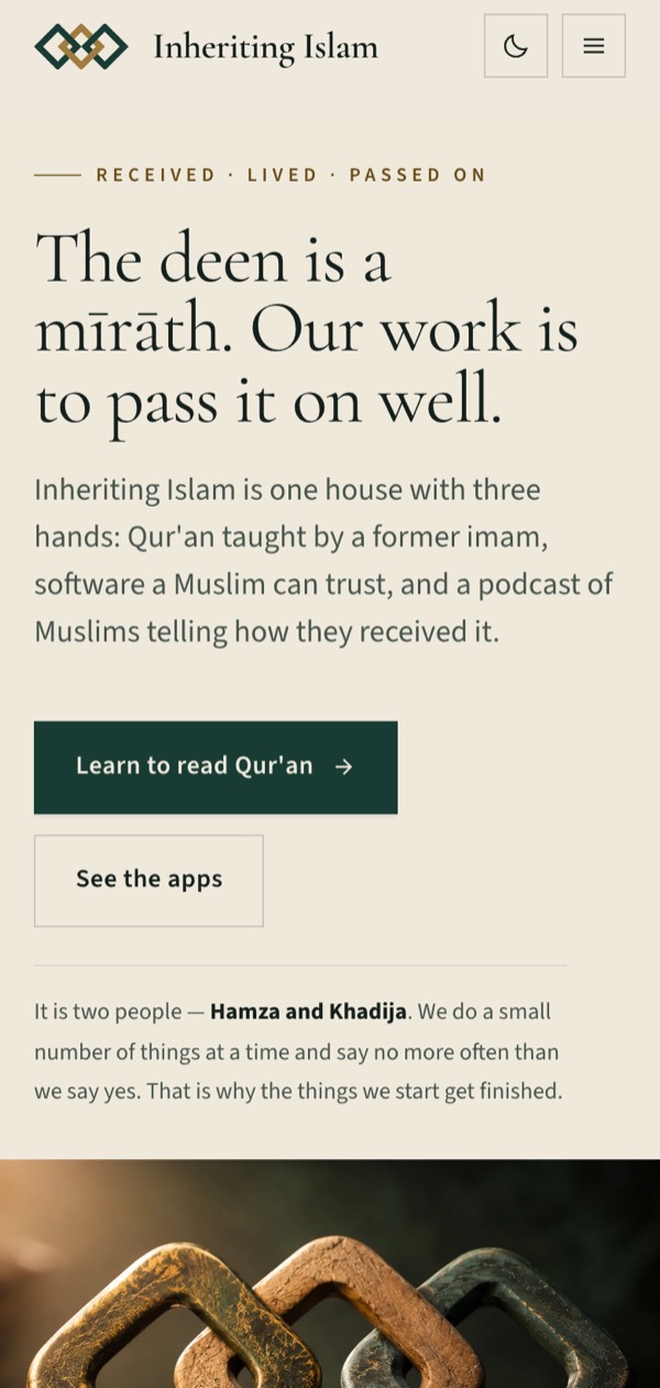 Inheriting Islam on a phone